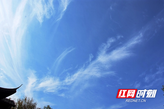 安陵书院上空,云彩好似一只凤凰。