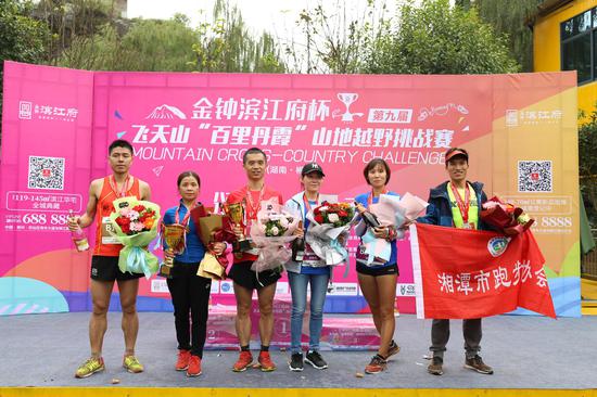 15km男子组和女子组前三名