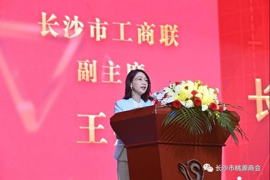 (长沙市工商联副主席王婧主席致辞照片)