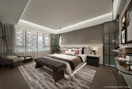 建面约180㎡体验馆创意展示实拍图