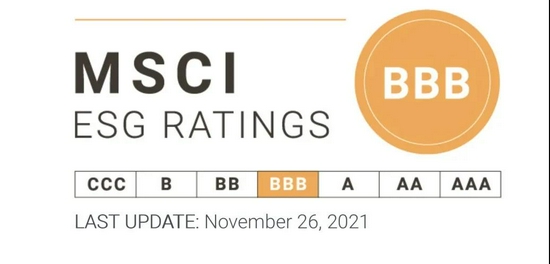 蒙牛MSCI ESG上调至“BBB”级