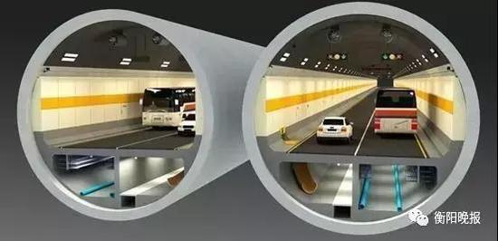 ▲湘江隧道内部效果图