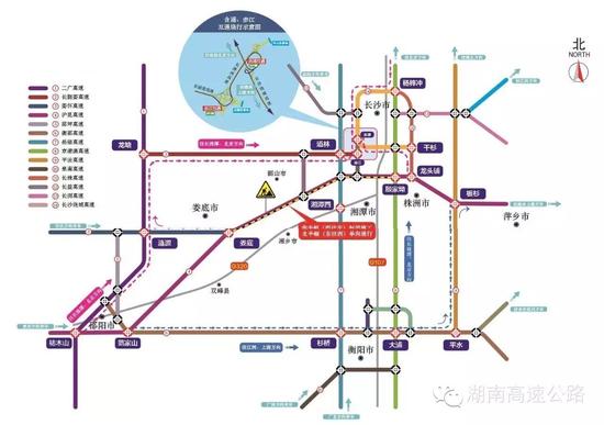 图为过往车辆分流路线
