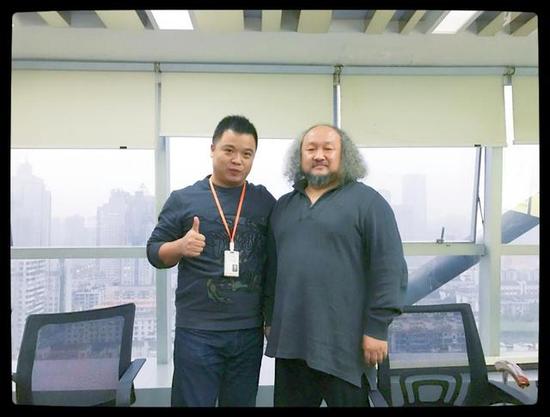 众益传媒副总刘向前与“中国式营销教父”张晓岚合影