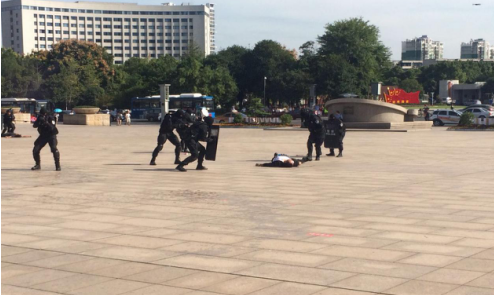 被“击毙”的暴恐嫌疑人