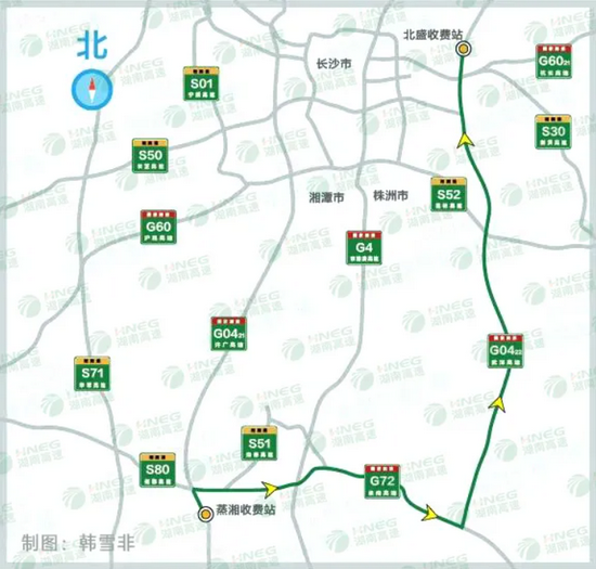 高速路段（点击看大图）