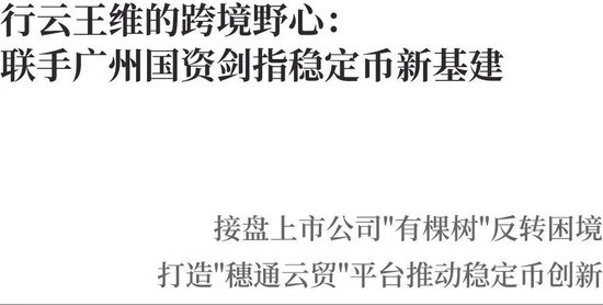 行云王维的跨境野心：接盘“有棵树”反转困境，联手国资剑指稳定币新基建