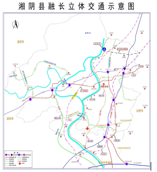 湘阴县融长立体交通示意图