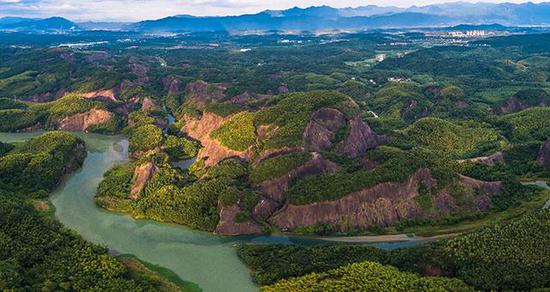 郴江、秧溪河在曹王寨附近汇合