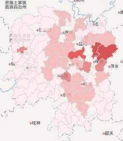 图表3 湖南省县域金融竞争力综合指标分布图