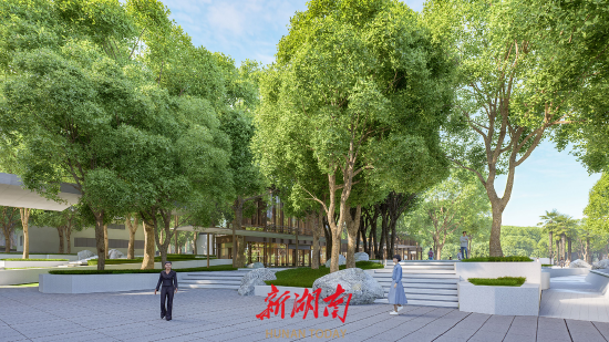 融合广场入馆通道效果图