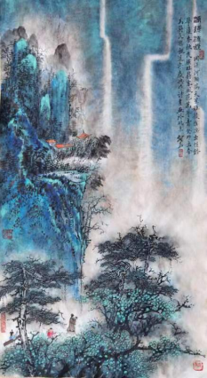 蒋剑高山水人物画