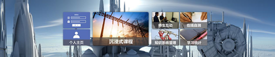 (“VR+职业教育培训”Cloud云平台UI界面)