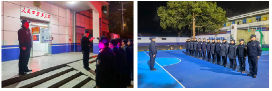  ▲晚上7点整，醴陵市公安派出所同步举行清查行动启动仪式，并以辖区为单位，开展清查