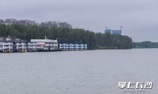 8月10日,长沙迎来降雨,记者在湘江望城段看到水位有所回升。长沙晚报全媒体记者 邹麟 摄