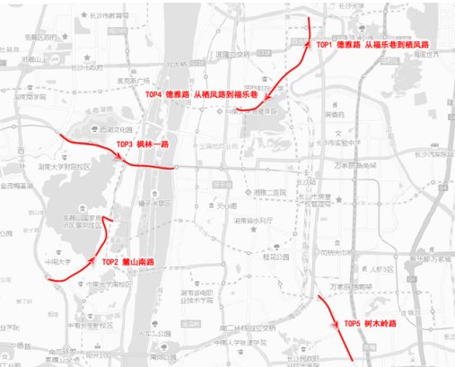 元旦节期间易拥堵缓行道路预判图