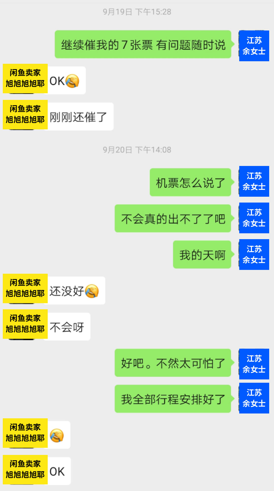 卖家倒卖里程无法出票耍赖否认 闲鱼涉嫌纵容违规行为