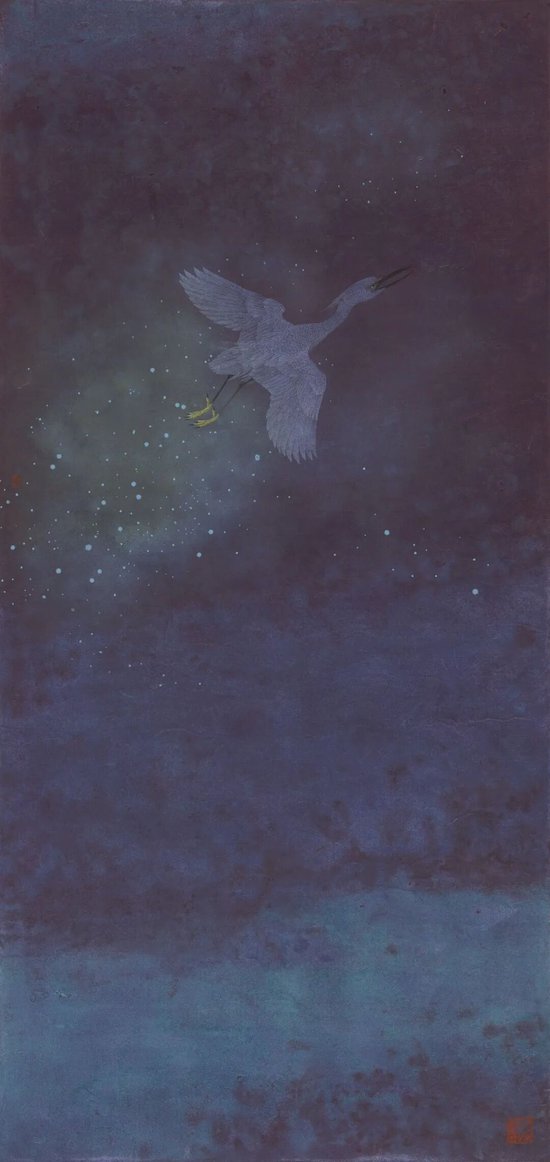 月光如霓 135cm×64cm 纸本设色 &nbsp;