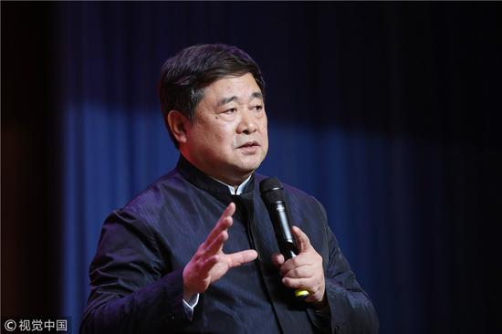 2019年1月7日,故宫博物院院长单霁翔出席故宫过大年开幕式。来源:视觉中国