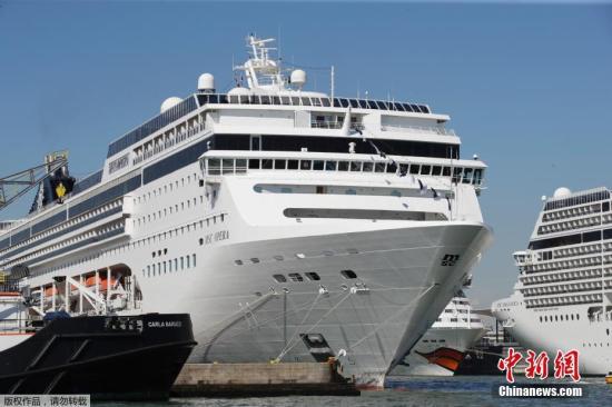 资料图：地中海邮轮公司旗下的“歌剧”号，船身高54米、长275米，可搭载超过2600名乘客。