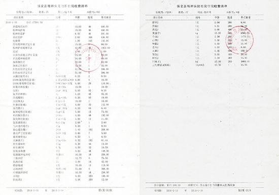 2015年11月16日至12月31日住院收费清单