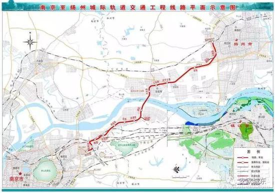 △宁扬城际线路平面示意图