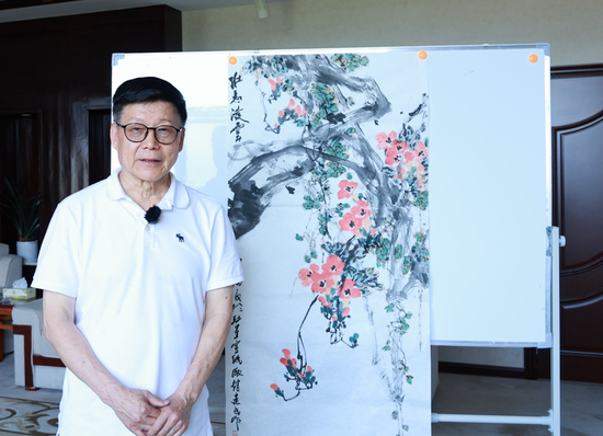 美国中国画学会会长、美国天普美术学院院长赵建民与他的作品