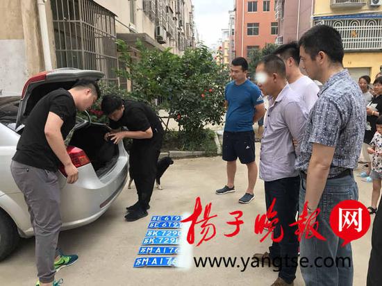 图为犯罪嫌疑人刘某及假号牌。戴婷 摄