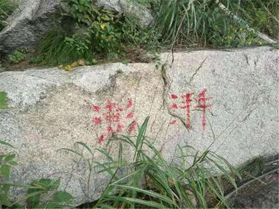 景区涂鸦字样 来源网络