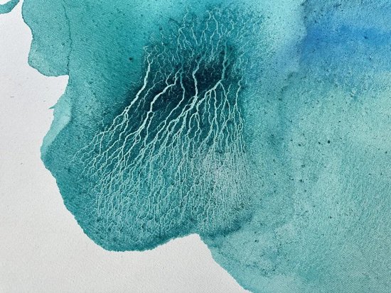 《浮蓝之境》方丢丢 &nbsp;中国画学会（美国）副秘书长