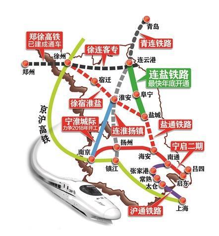我省部分在建铁路示意图