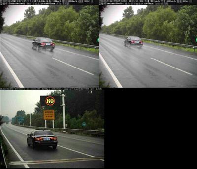 高速公路恶劣气象速度管控综合执法系统抓拍超速车辆,实现证据采集