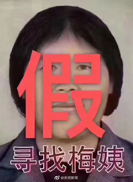 公安部辟谣：网传“梅姨”第二张画像非官方发布信息