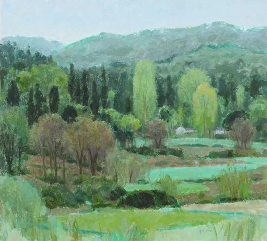 沈行工 《山村涼夏》 152x168cm 布面油画 2016年
