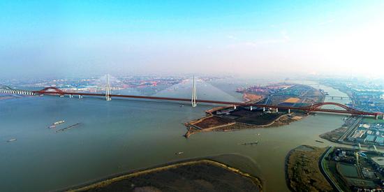 建成后,常泰长江大桥是这样的。