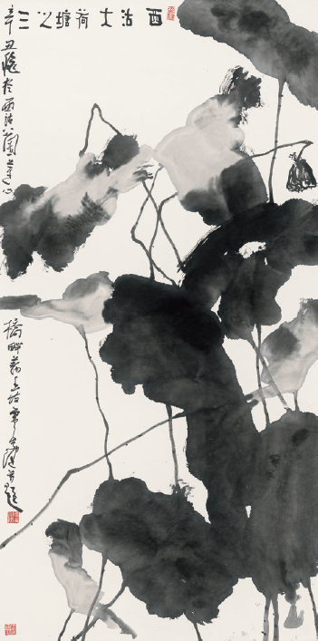 贾广建  荷花  68cm×137cm