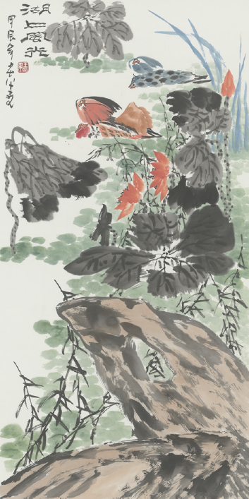 王书平  湖上风光  69cm×138cm