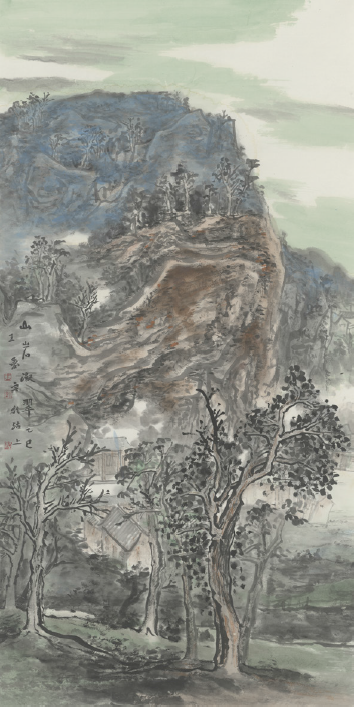 王爱宗  山岩凝萃  68cm×136cm