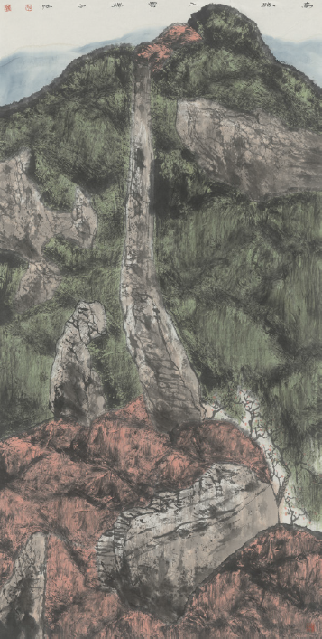 白鹏 高路入云端  69cm×136cm