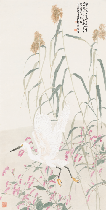 徐震 极目江天一望赊  69cm×136cm