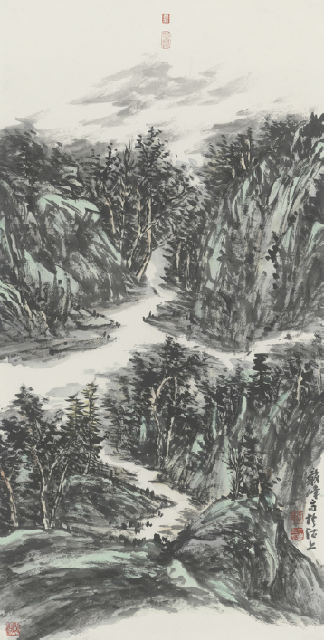 李毅峰 蹊山深处  70cm×138cm