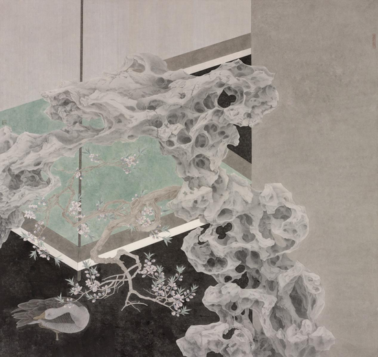 游园·二 140cm×143cm 纸本设色