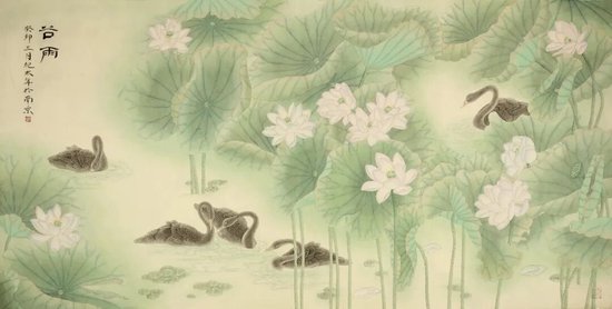 《谷雨（二）》126cmx246cm