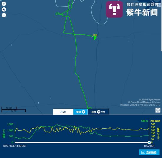 失事飞机最后飞行轨迹图