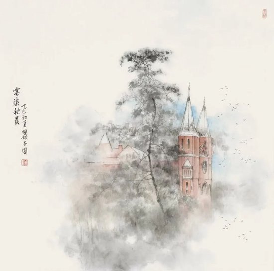 《云染秋晨》 陈国欢