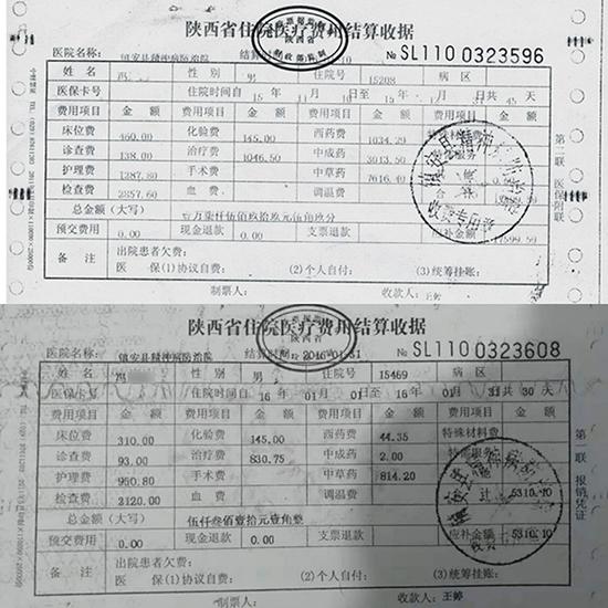 住院医疗费用结算收据