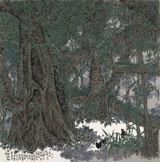 《苍榕沐雨》刘敏 &nbsp;山东省美协会员