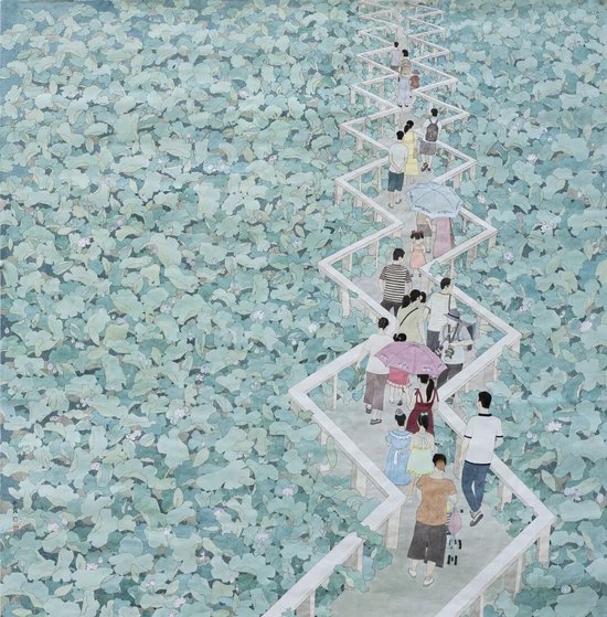 《清风曲》 190cm×200cm&nbsp;郭永霞 &nbsp;江苏省中国画学会理事