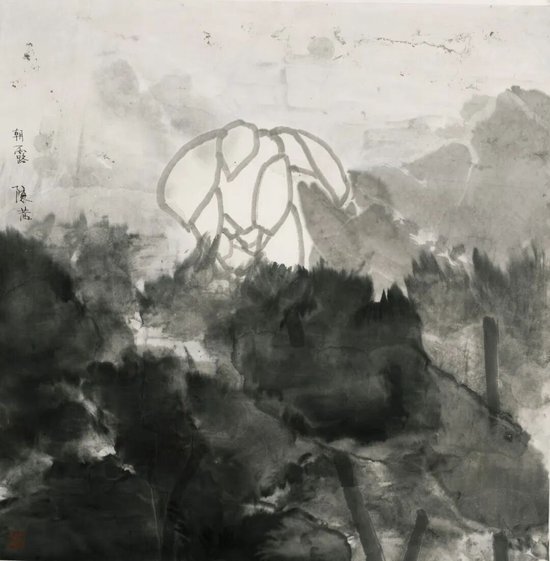 《朝露》68cm×68cm&nbsp;陈茜 &nbsp;荣宝斋画院访问学者