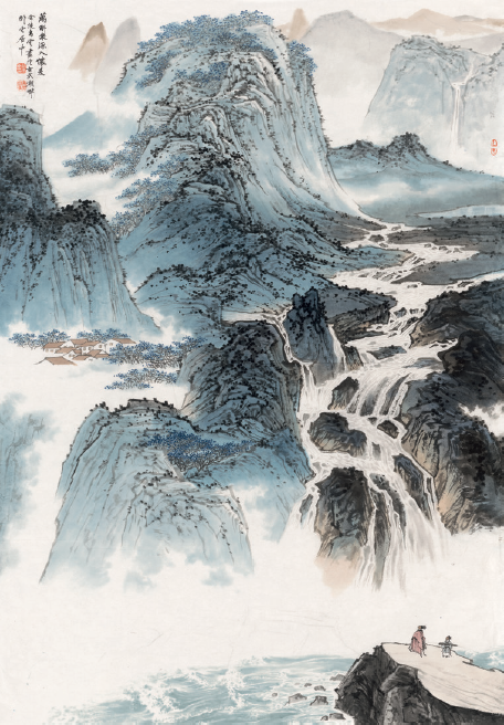 高云  万斛泉涌入怀来  78cm×112cm